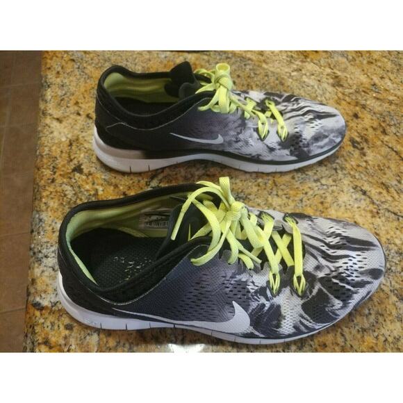 Nike Free 5.0 TR Fit 5 Womens Training Shoes Black/Volt 704695-014 Size US 8 - Picture 5 of 11